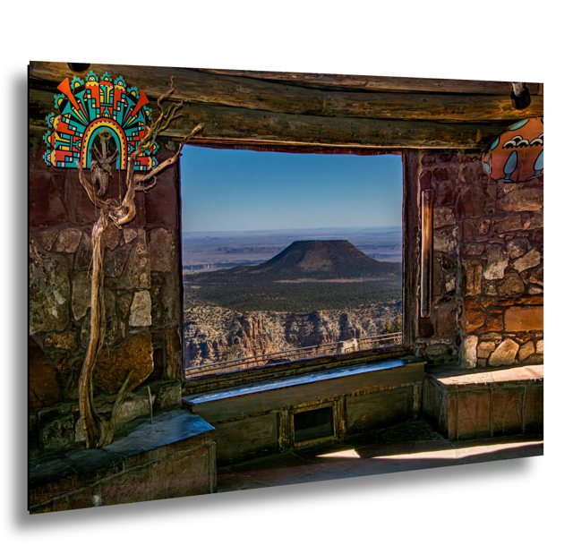 Through the Desert View Watchtower — Grand Canyon National Park, Arizona; print preview